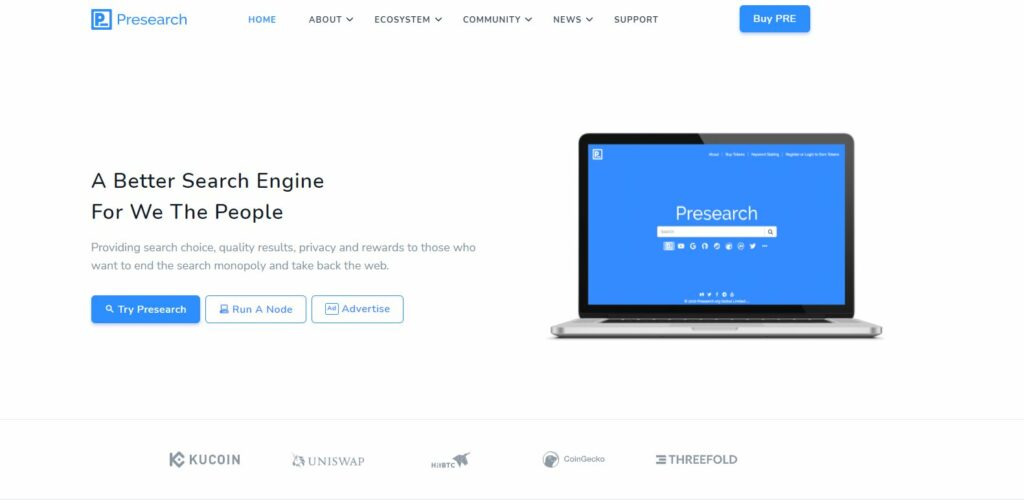 Gagner argent presearch recherches sur Internet