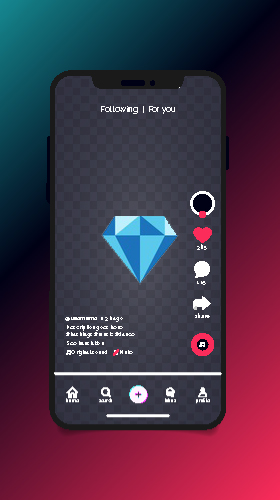 Diamant TikTok sur l’écran d’un smartphone : les cadeaux reçus en LIVE sont convertis en diamants, un moyen de gagner de l’argent sur TikTok