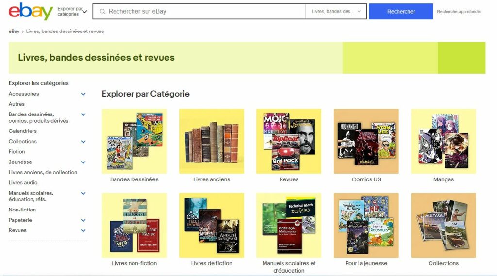 ebay vendre livres d'occasion sur internet