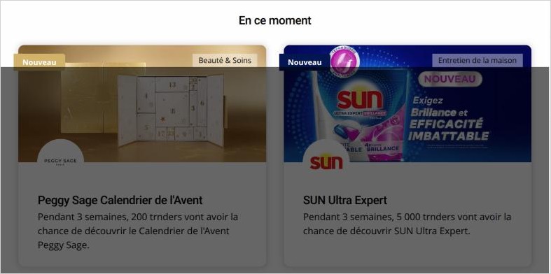 Testeur de produit sur trnd, deux projets ouverts en octobre 2026 : le calendrier de l’Avent Peggy Sage pour 200 testeurs et SUN Ultra Expert pour 5 000 testeurs